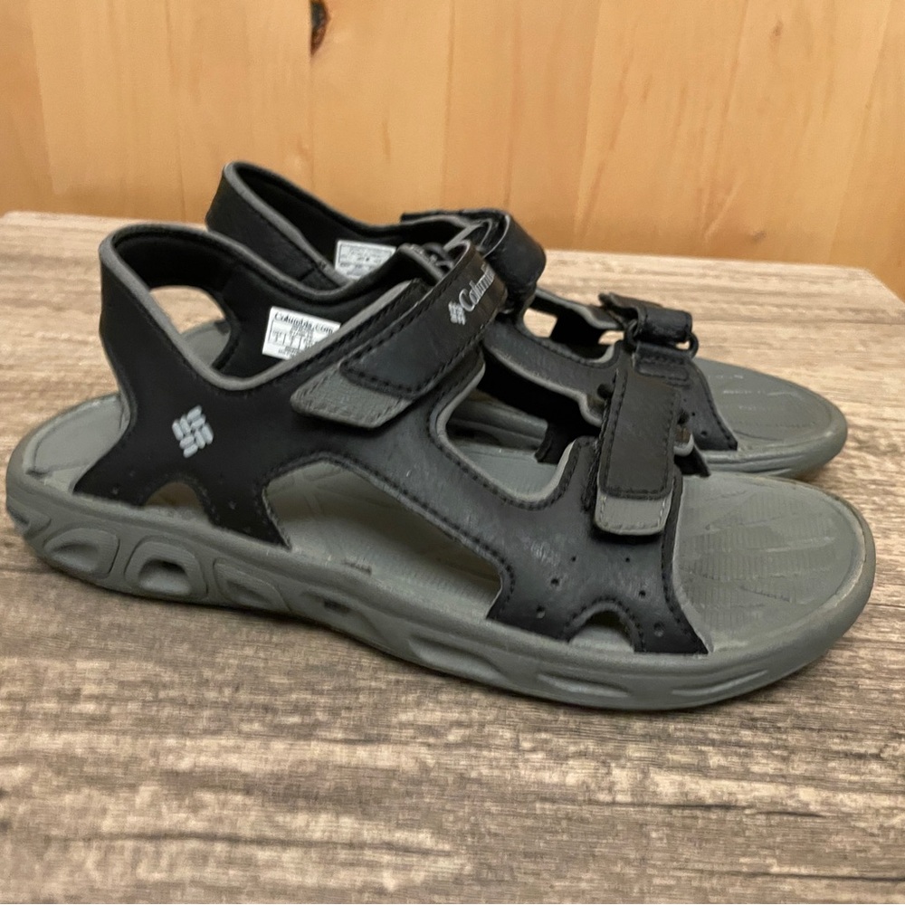 Columbia Techsun Vent Black Gray Adjustable Sandals Youth Size 3